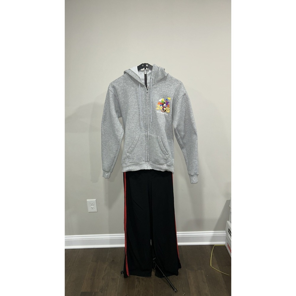 Disney World Mickey Mouse 2015 Full Zip Hoodie Heather Grey Hanes Small